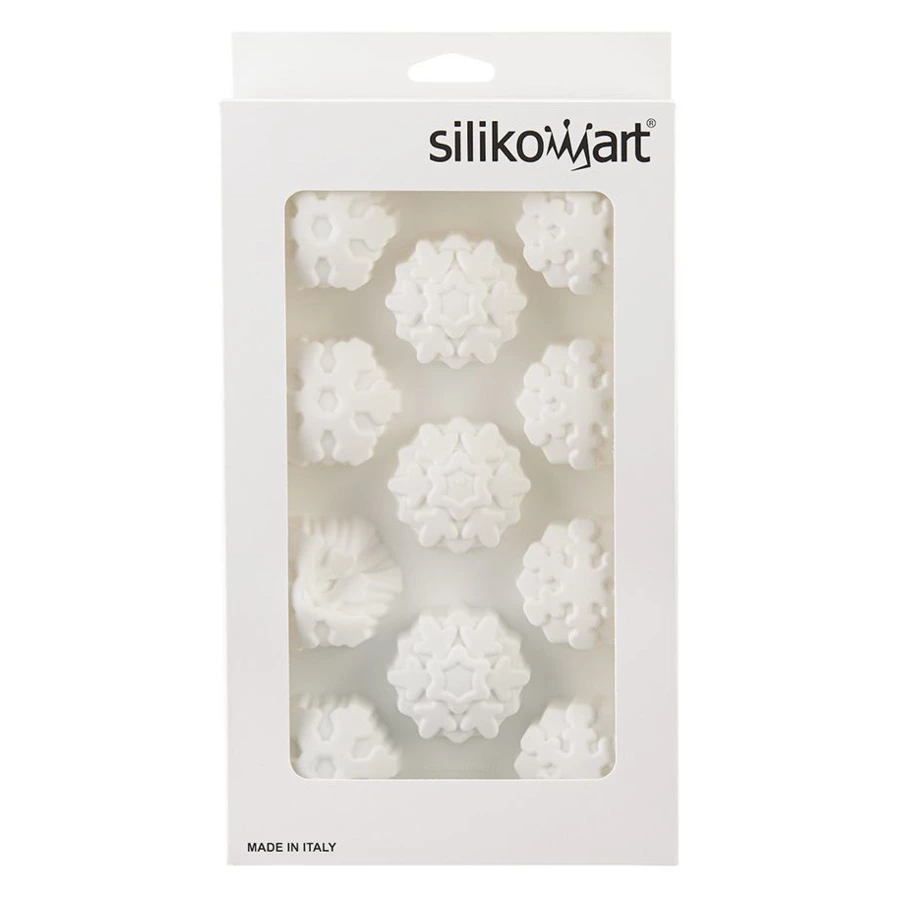 Форма для приготовления пирожных и конфет Silikomart Snowflakes 30,5х18 см, силиконовая