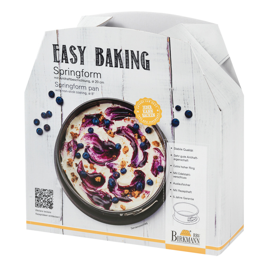 Форма круглая разъемная Birkmann Easy Baking 20 см, антипригарная сталь