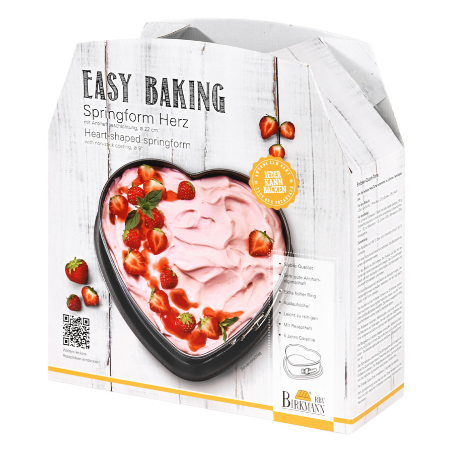 Форма разъемная Сердце Birkmann Easy Baking 22 см, антипригарная сталь