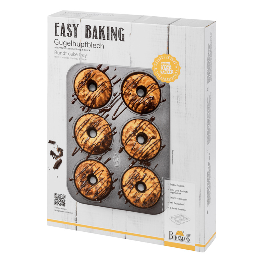 Форма для 6 кексов Бандт Birkmann Easy Baking 10х5 см, размер листа 35х27 см