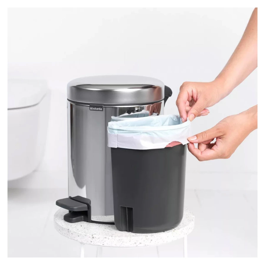 Бак для раздельного мусора c педалью Brabantia NewIcon 2х2 л, сталь полированная-Sale