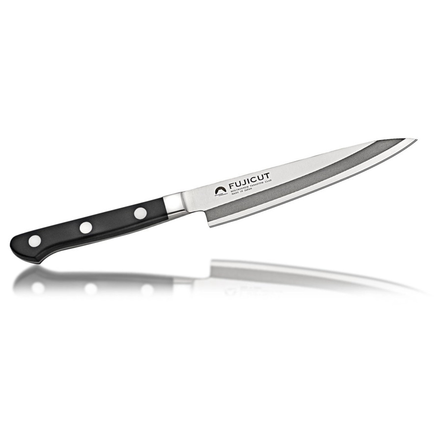 Нож универсальный Fuji Cutlery FUJI CUT 13 см, сталь Мо-V, 3 слоя, рукоять PP, заточка #6000