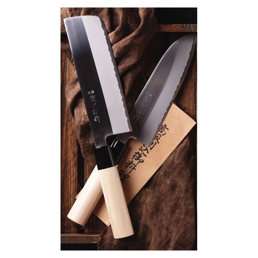 Нож овощной Накири Fuji Cutlery Ryutoku 16 см, сталь нержавеющая, рукоять магнолия, заточка #5000