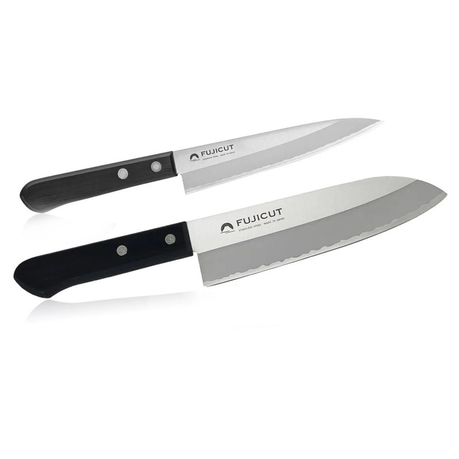 Набор ножей Fuji Cutlery Сантоку 16,5 см, универсальный 13,5 см, 2 шт, заточка #3000