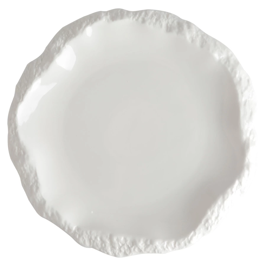 Тарелка обеденная HOME CHEF Era 25 см, фарфор твердый, белая