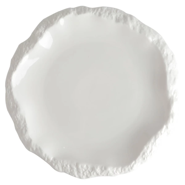 Тарелка обеденная HOME CHEF Era 25 см, фарфор твердый, белая