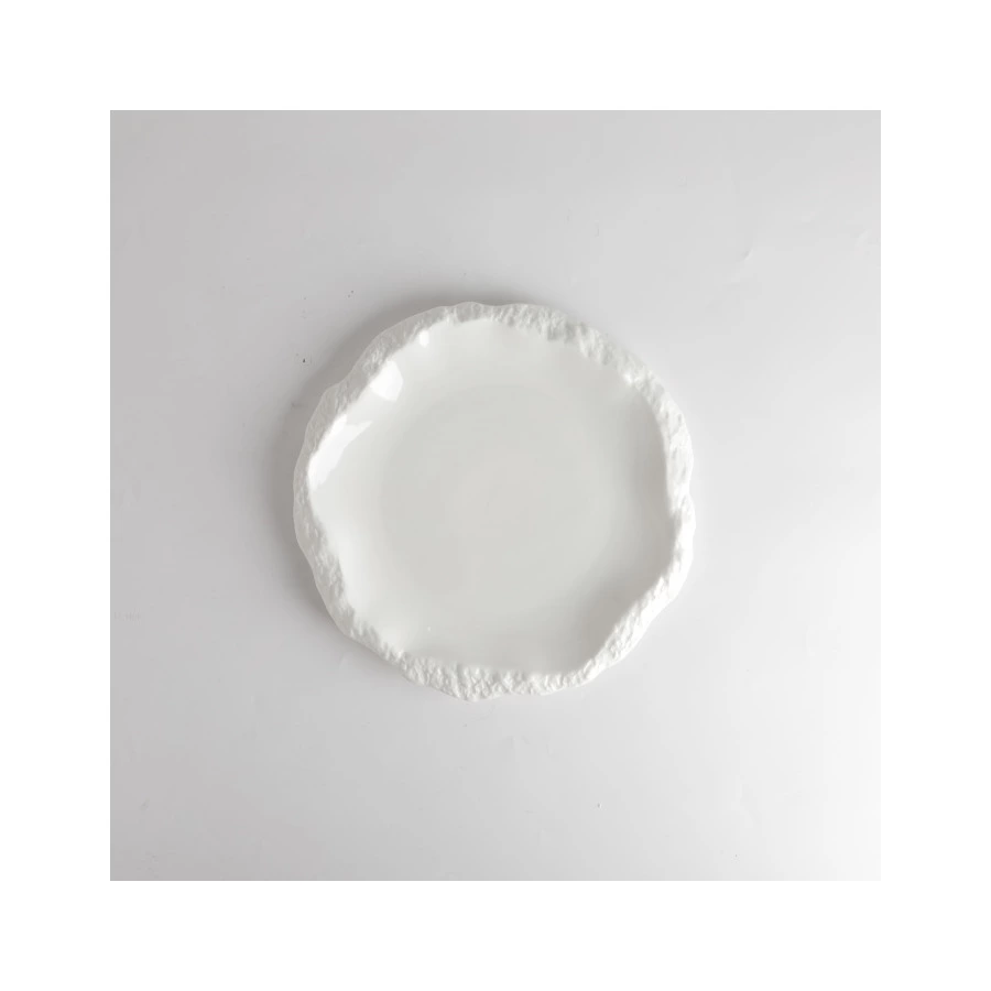 Тарелка обеденная HOME CHEF Era 25 см, фарфор твердый, белая