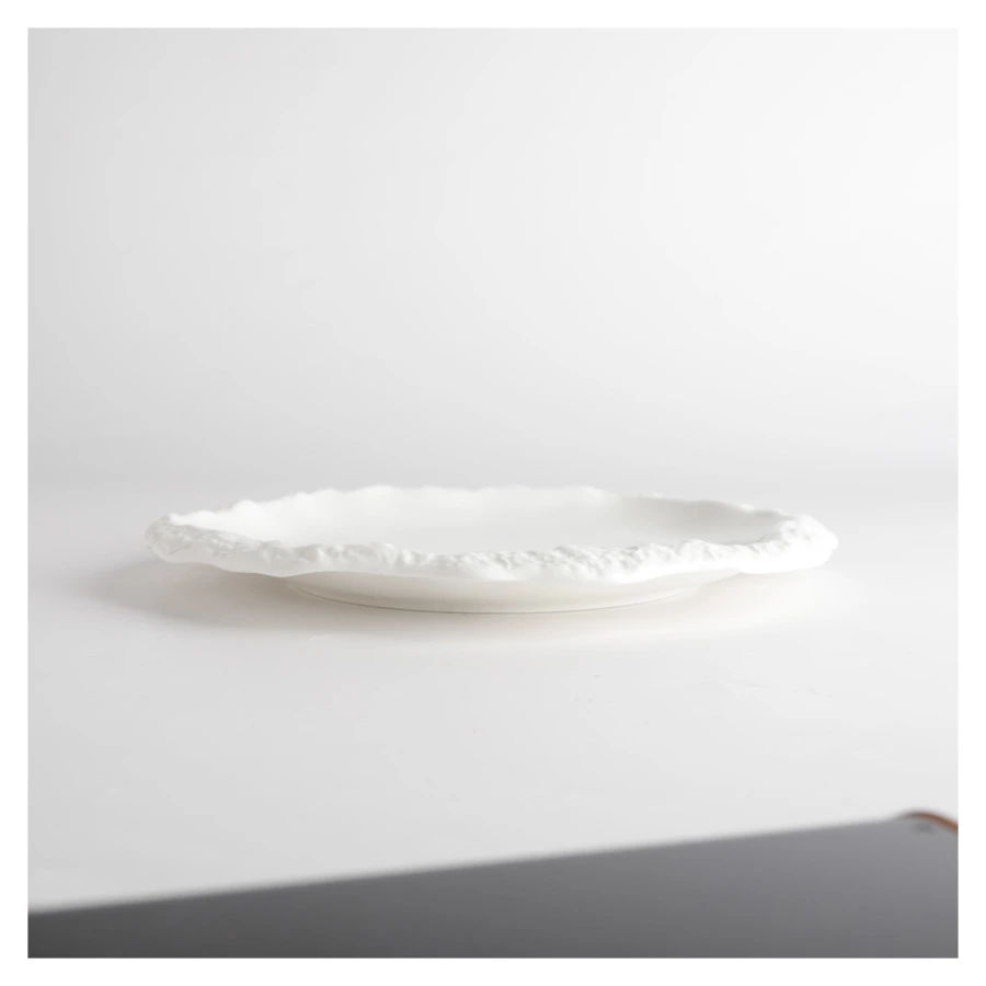 Тарелка обеденная HOME CHEF Era 25 см, фарфор твердый, белая