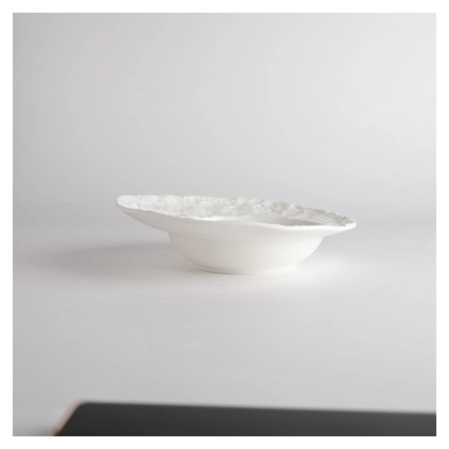 Тарелка для пасты HOME CHEF Era 30 см, фарфор твердый, белая