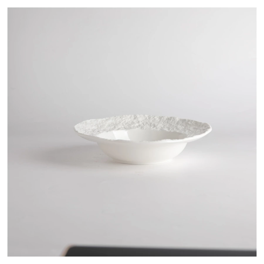 Тарелка для пасты HOME CHEF Era 30 см, фарфор твердый, белая