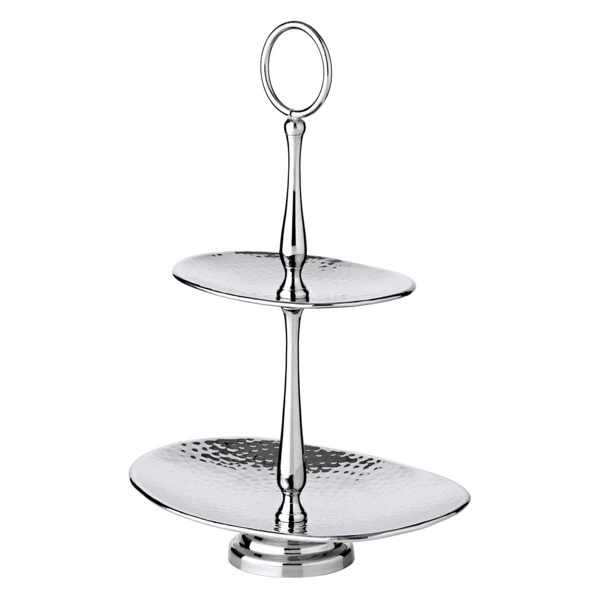 Блюдо двухъярусное Edzard Гульф овальное d16/23хh34 см, сталь нержавеющая