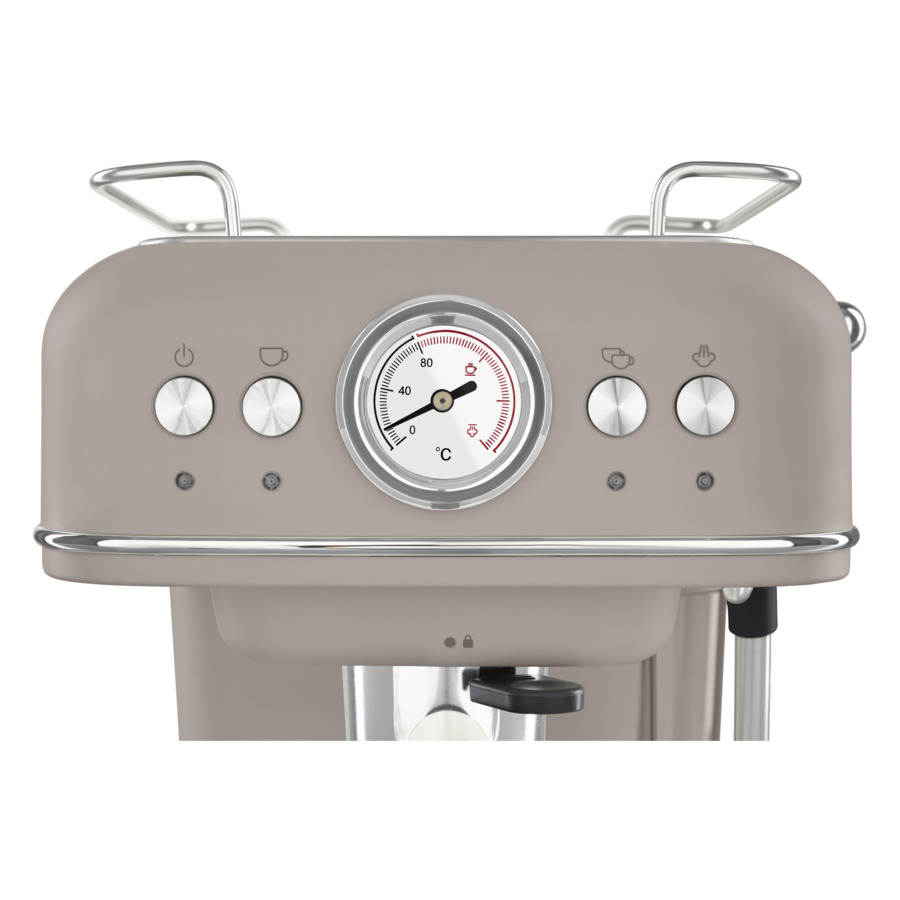 Кофеварка эспрессо рожковая TESLER ECM-245 SAND GREY 3 в 1, капучинатор, адаптер Nespresso