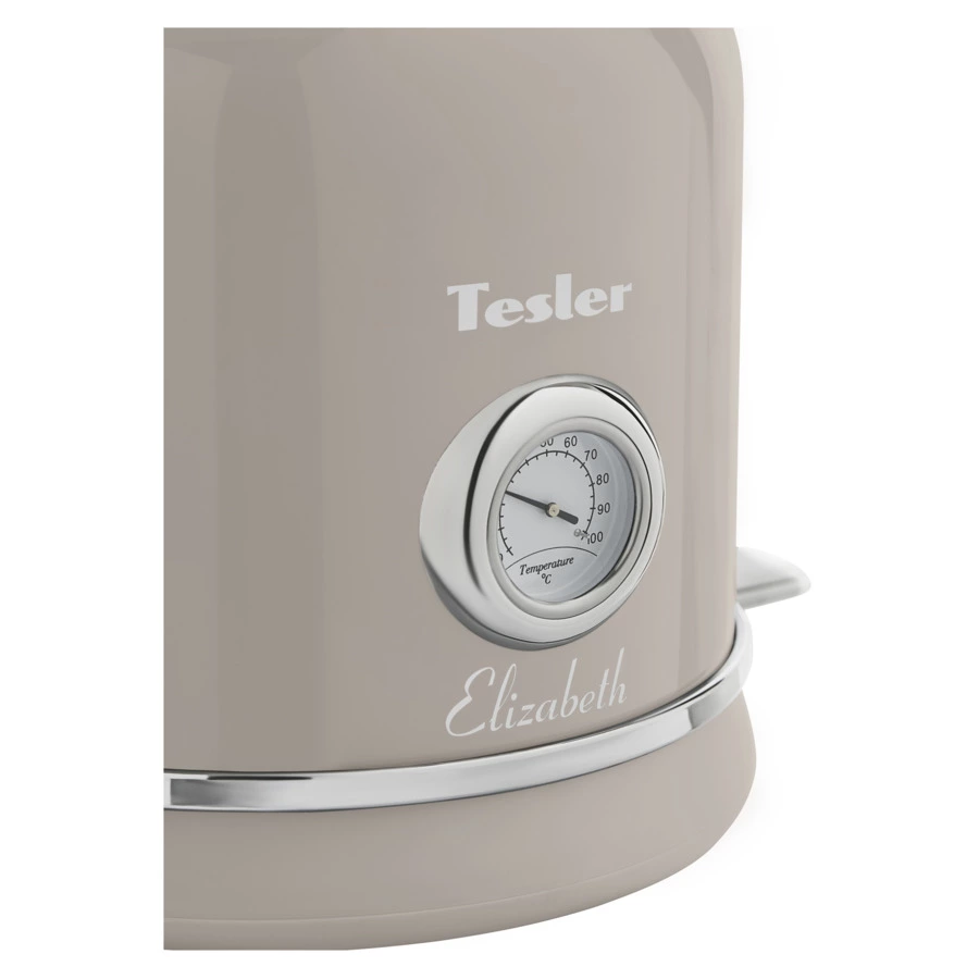 Чайник электрический TESLER Elizabeth KT-1745 SAND GREY 1,7 л, 2200 Вт, 24.3х18.5х28.5 см, песочный