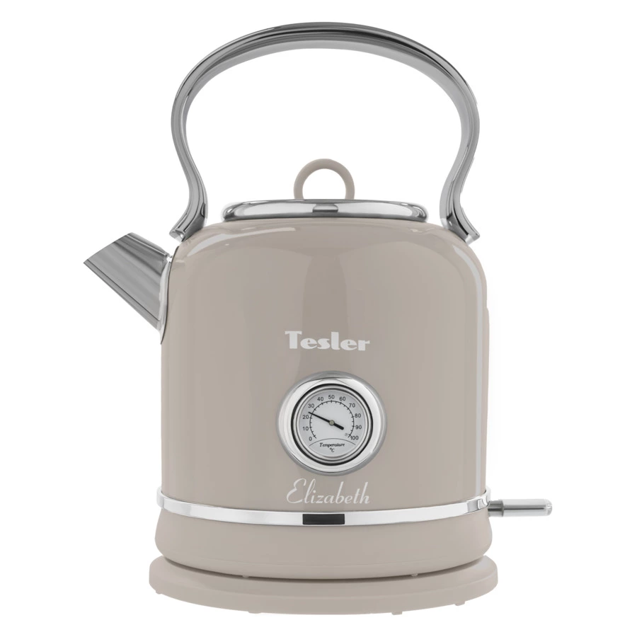 Чайник электрический TESLER Elizabeth KT-1745 SAND GREY 1,7 л, 2200 Вт, 24.3х18.5х28.5 см, песочный
