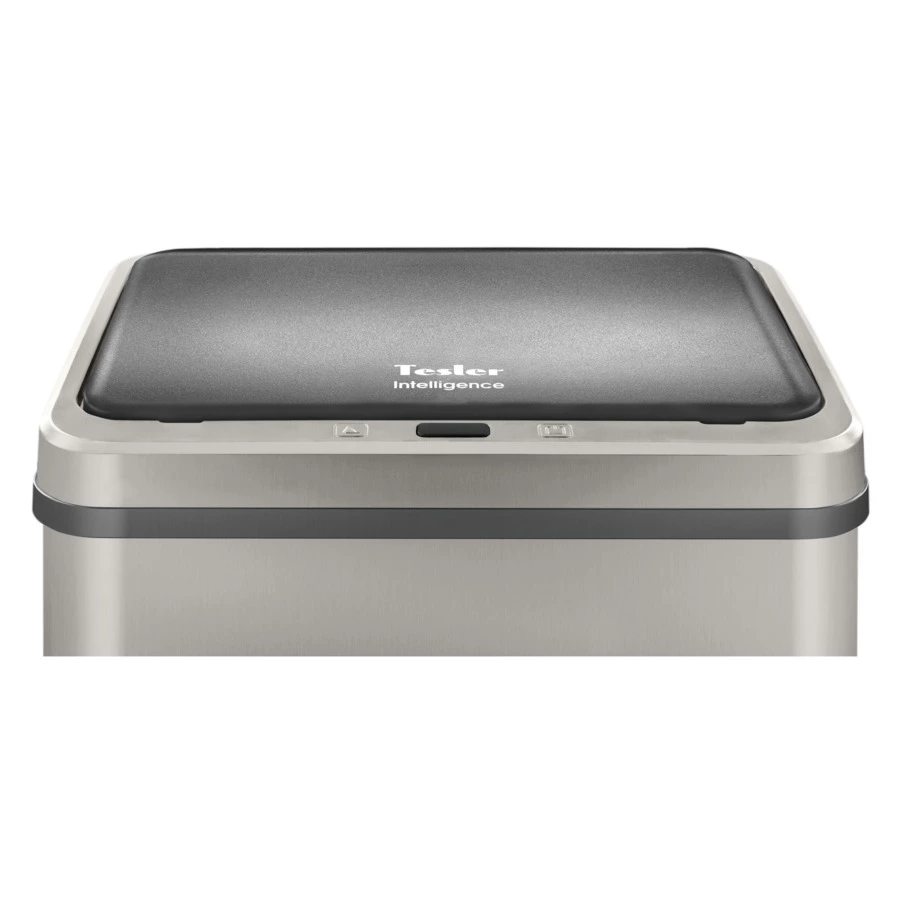 Ведро для мусора сенсорное TESLER STB-40F INOX 40 л, 35,5х26х54 см, сталь нержавеющая, серебристое