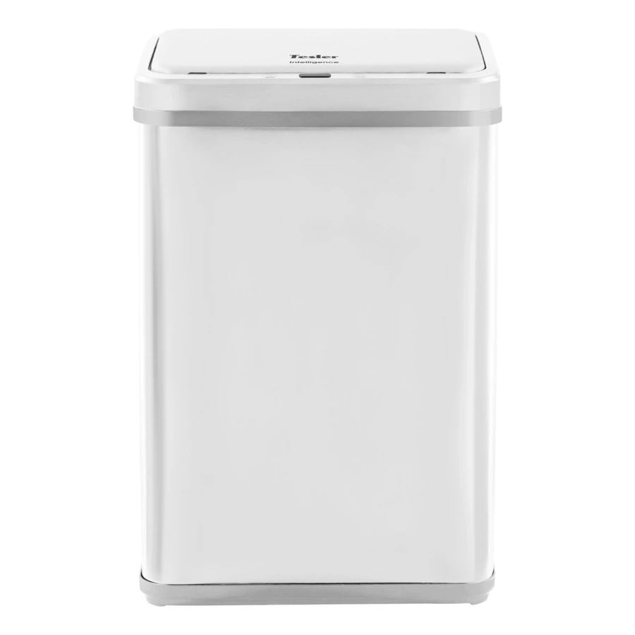 Ведро для мусора сенсорное TESLER STB-40F WHITE 40 л, 35,5х26х54 см, сталь нержавеющая, белое