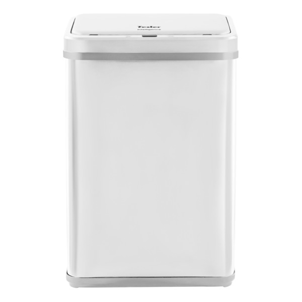 Ведро сенсорное для мусора TESLER STB-40F WHITE 40 л, 35,5х26х54 см, сталь нержавеющая, белое