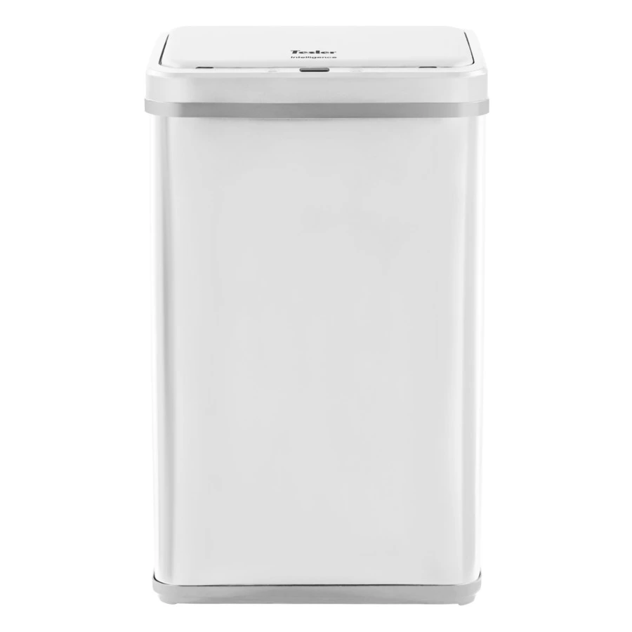 Ведро для мусора сенсорное TESLER STB-50F WHITE 50 л, 35,5х26х65,5 см, сталь нержавеющая, белое