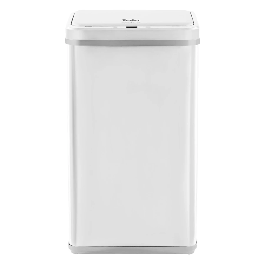 Ведро для мусора сенсорное TESLER STB-60F WHITE 60 л, 35,5х26х78 см, сталь нержавеющая, белое