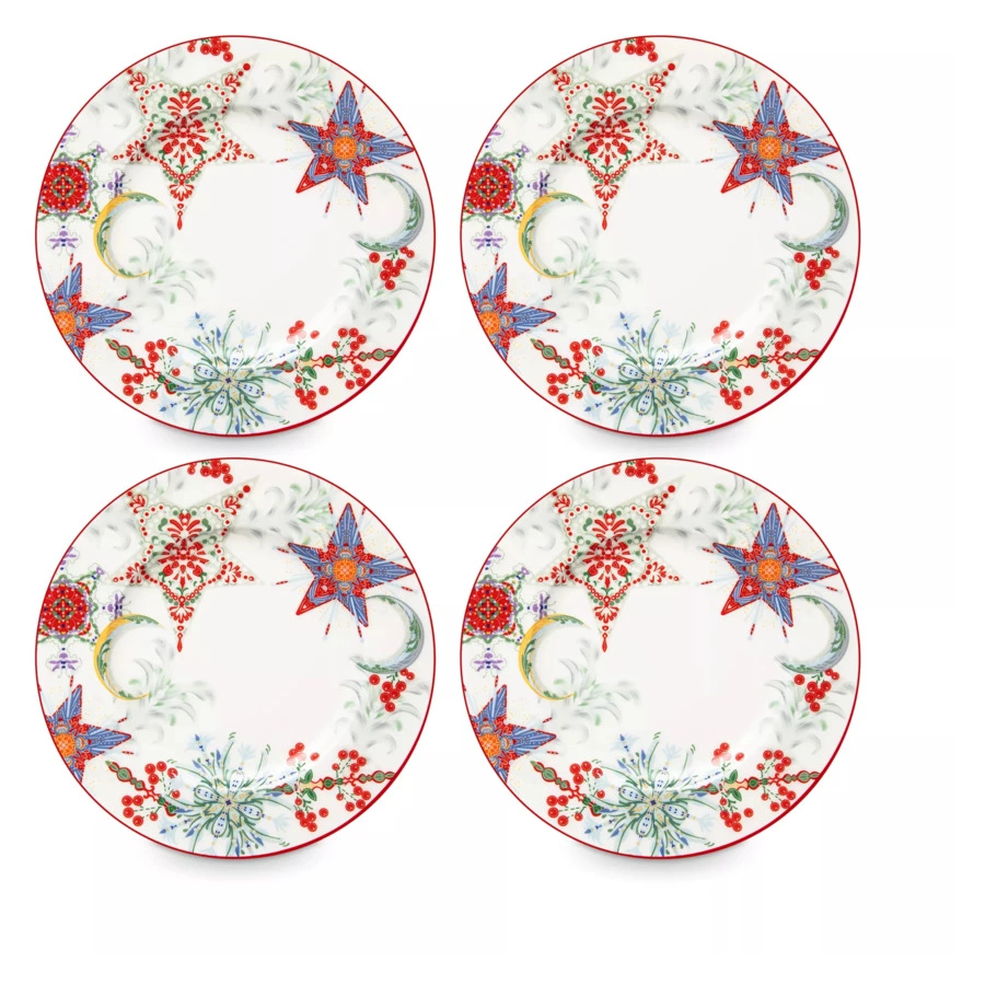 Набор тарелок десертных Mix&Match Home Счастливая Звезда 20,5 см, 4 шт, фарфор