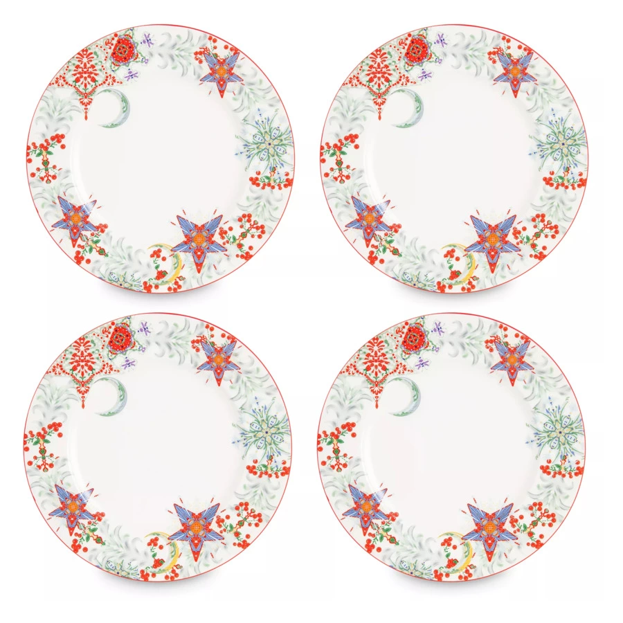 Набор тарелок обеденных Mix&Match Home Счастливая Звезда 27 см, 4 шт, фарфор