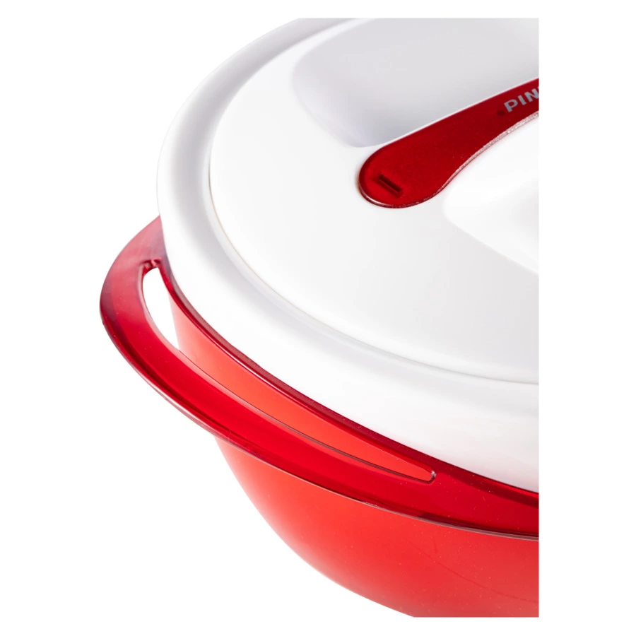 Набор термокастрюль Pinnacle, 3 шт, 600 мл, 1,2 л, 2,5 л, красный металлик