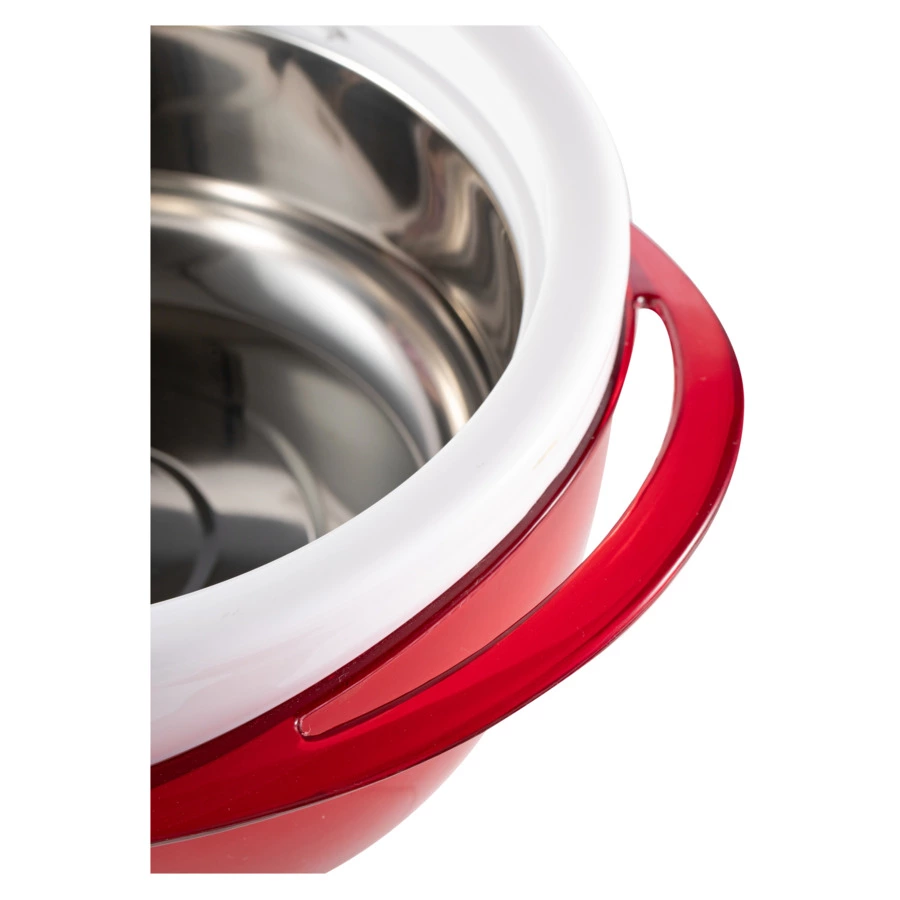 Набор термокастрюль Pinnacle, 3 шт, 600 мл, 1,2 л, 2,5 л, красный металлик