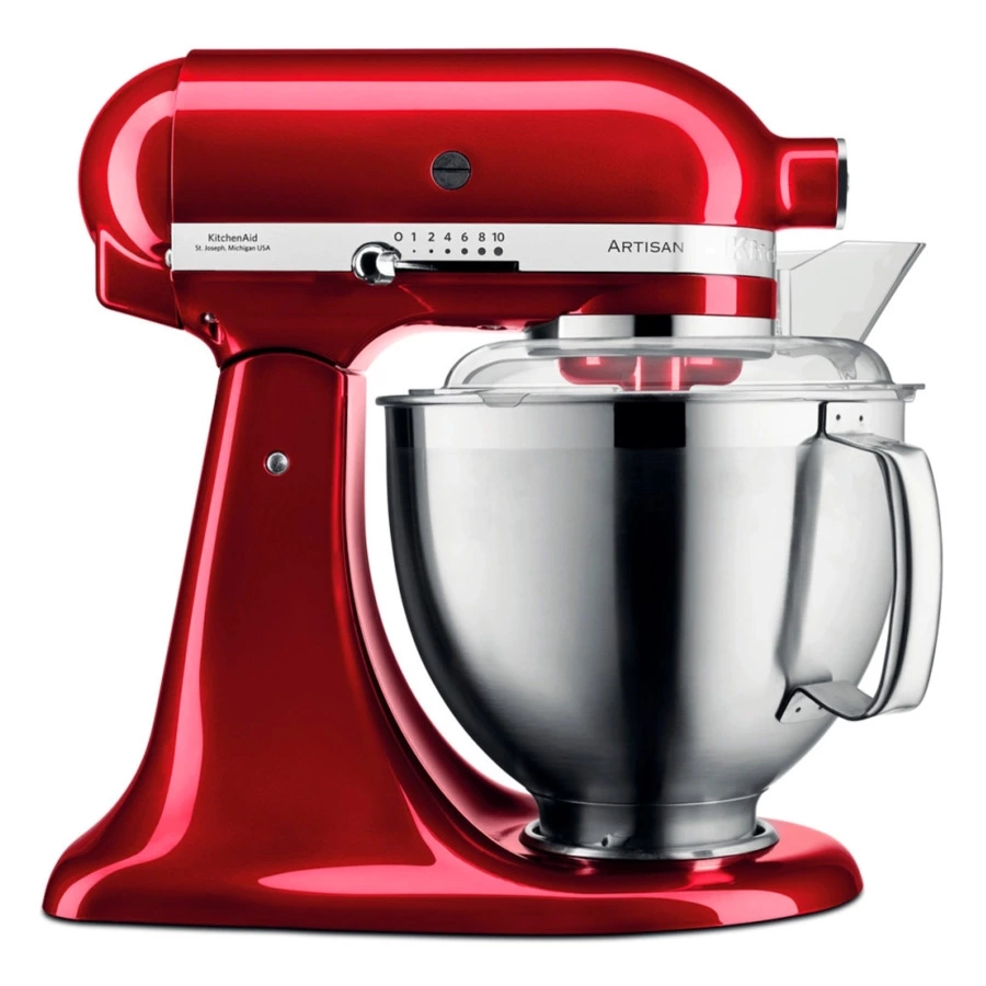 Миксер планетарный KitchenAid Artisan 4,8 л, 3 насадки, экран, чаша 3 л, 5KSM185PSECA, карам.яблоко