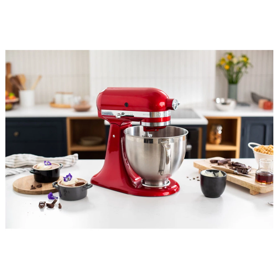 Миксер планетарный KitchenAid Artisan 4,8 л, 3 насадки, экран, чаша 3 л, 5KSM185PSECA, карам.яблоко
