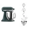 Миксер планетарный KitchenAid Artisan 4,8 л, 3 насадки, экран, чаша 3 л, 5KSM185PSEPP, пальмовый