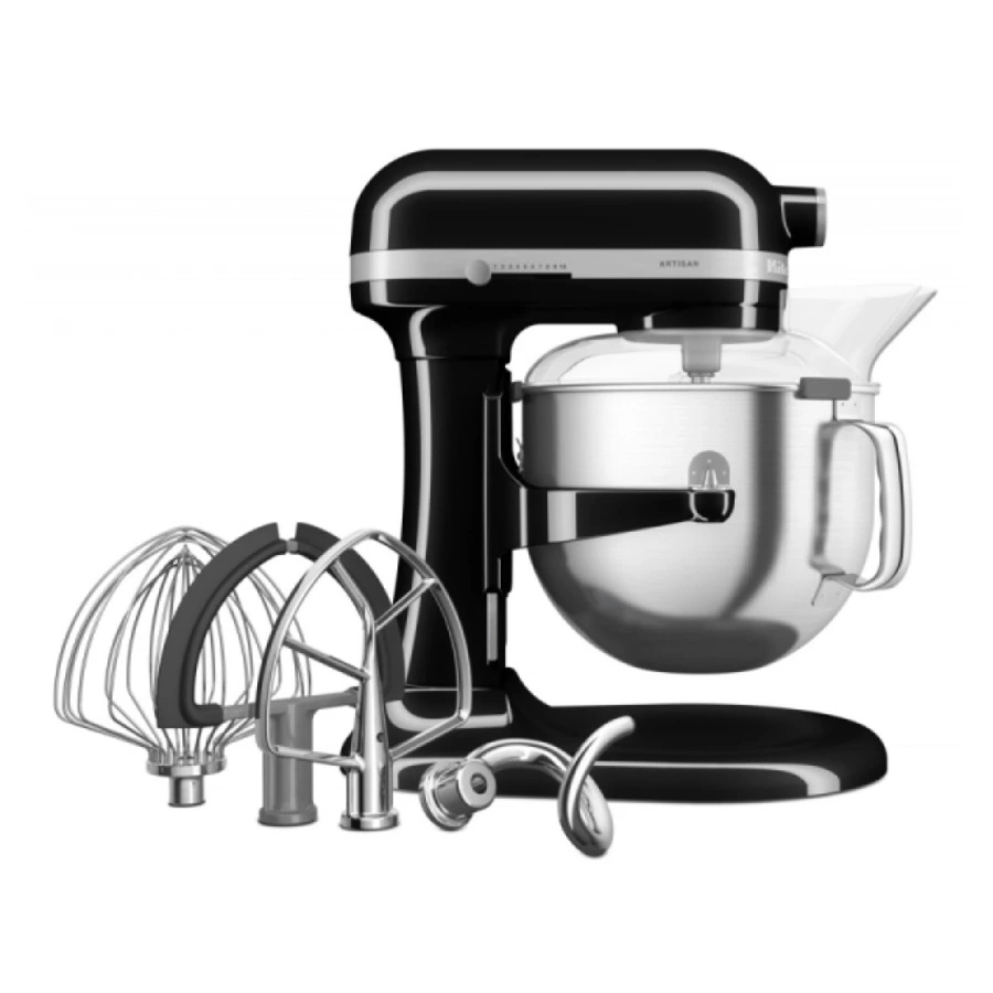 Миксер планетарный KitchenAid Artisan, подъемная чаша 6,6 л, 4 насадки, 5KSM70SHXEOB, черный
