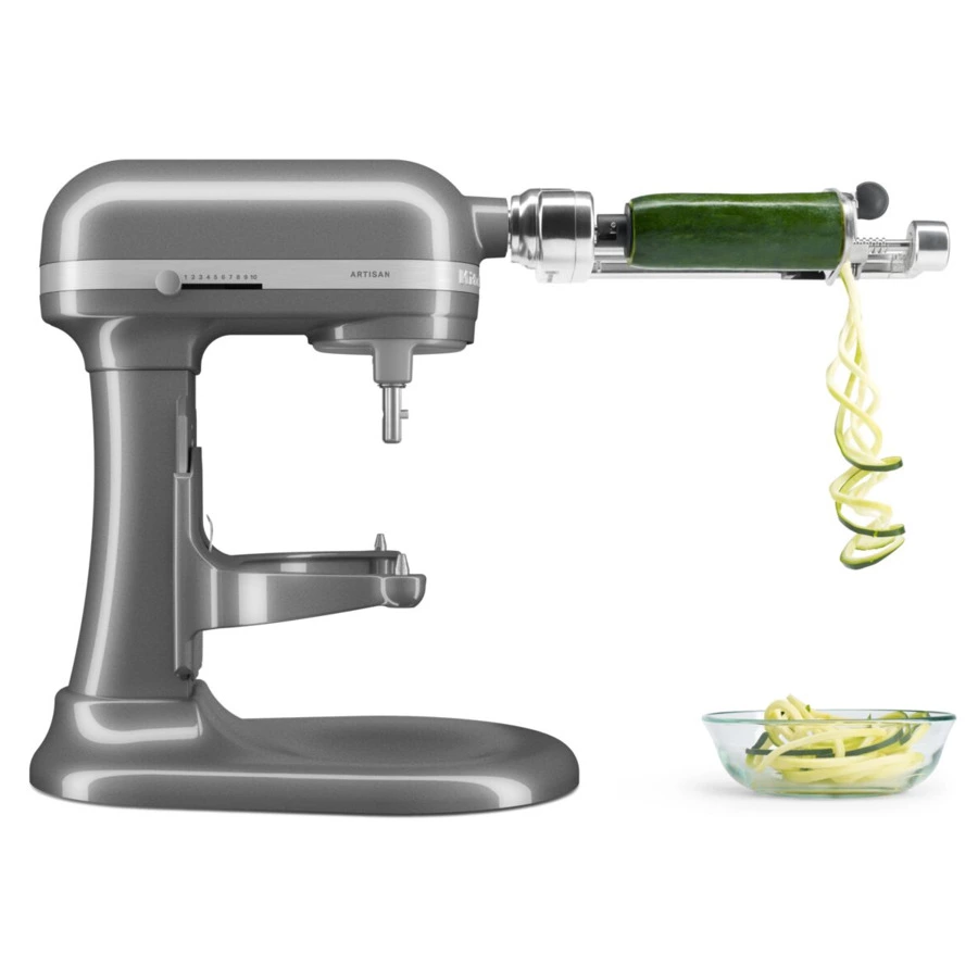 Миксер планетарный KitchenAid Artisan, подъемная чаша 6,6 л, 4 насадки, 5KSM70SHXEMS, серебряный мед