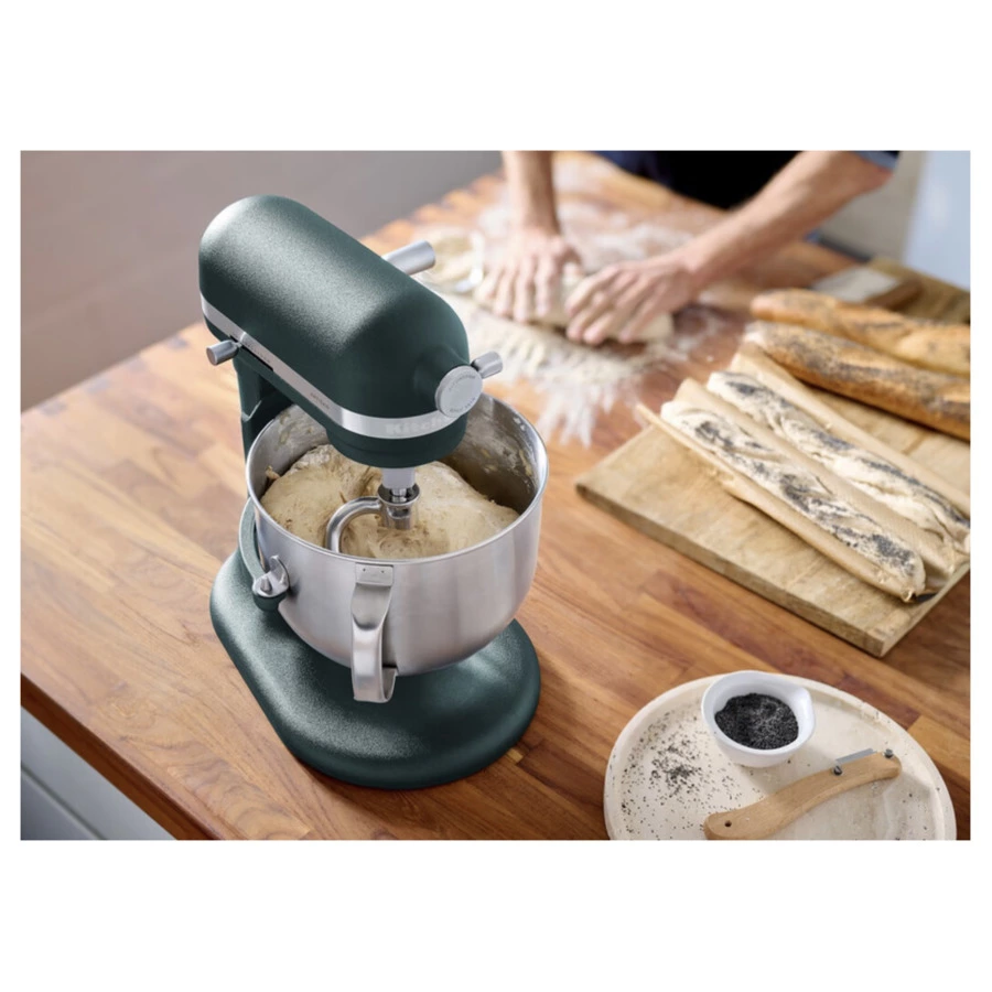 Миксер планетарный KitchenAid Artisan, подъемная чаша 6,6 л, 4 насадки, 5KSM70SHXEPP, пальмовый