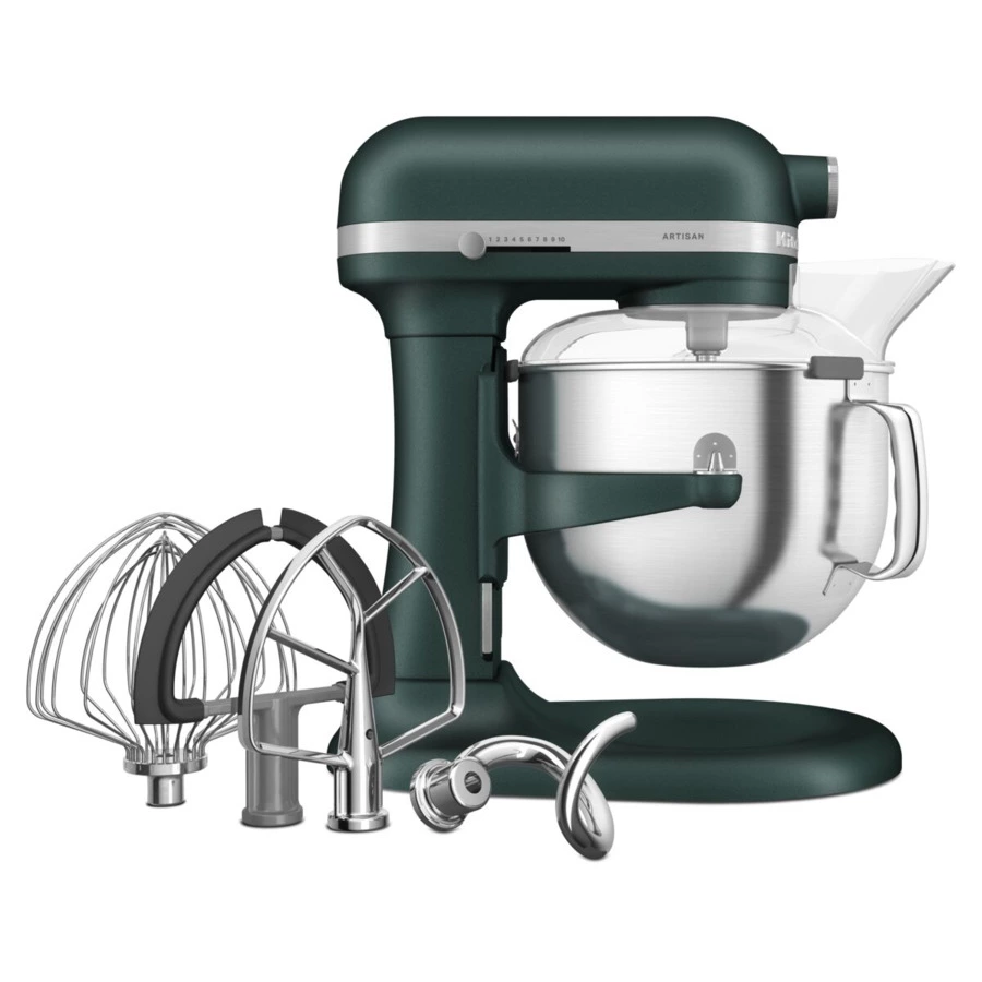 Миксер планетарный KitchenAid Artisan, подъемная чаша 6,6 л, 4 насадки, 5KSM70SHXEPP, пальмовый