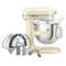 Миксер планетарный KitchenAid Artisan, подъемная чаша 6,6 л, 4 насадки, 5KSM70SHXEAC, кремовый