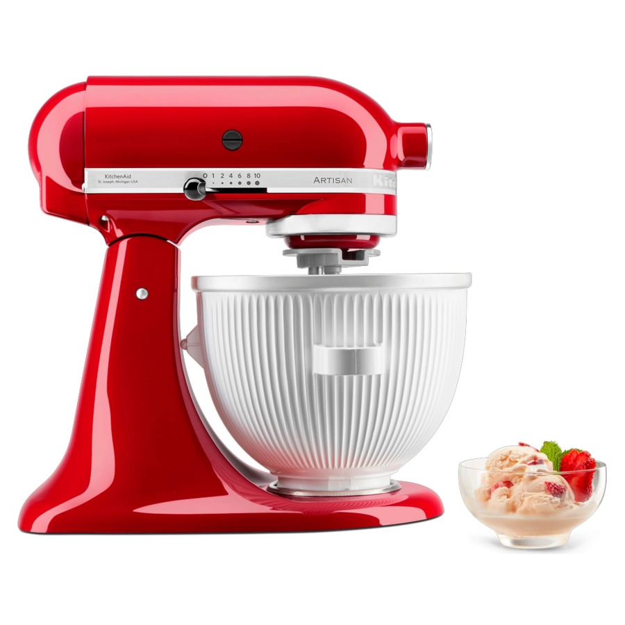 Мороженица-насадка KitchenAid 1,9 л, для миксеров с чашей 4,8 - 6,9 л, белая