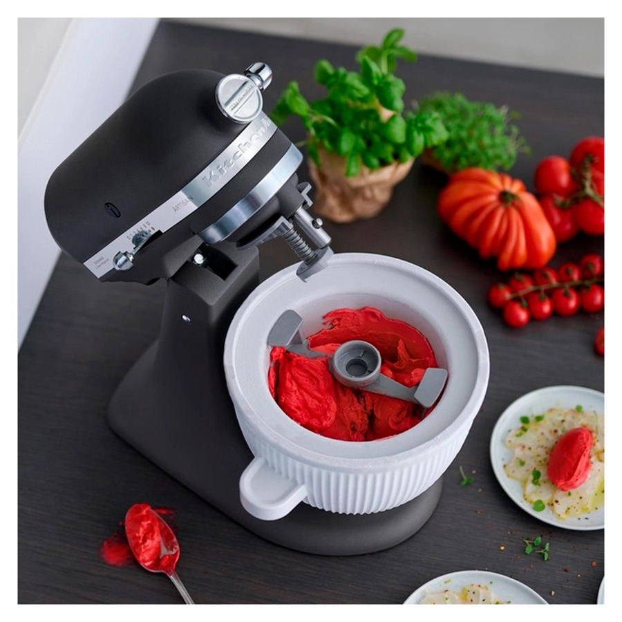 Мороженица-насадка KitchenAid 1,9 л, для миксеров с чашей 4,8 - 6,9 л, белая