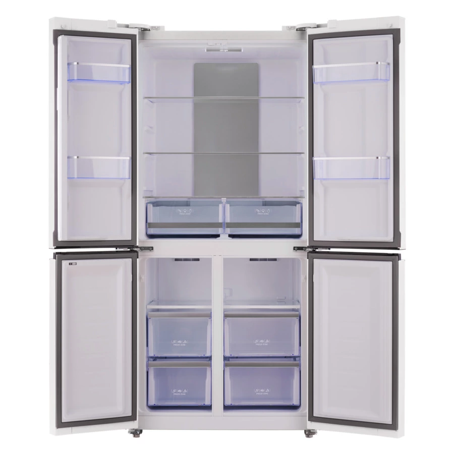 Холодильник двухкамерный TESLER RCD-482I WHITE GLASS 417 л, 83,6х63,6х183 см, класс А+, белый