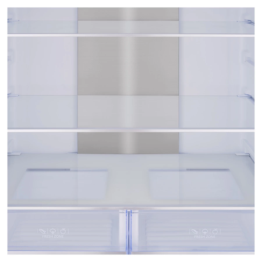 Холодильник двухкамерный TESLER RCD-482I WHITE GLASS 417 л, 83,6х63,6х183 см, класс А+, белый