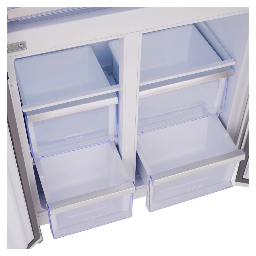 Холодильник двухкамерный TESLER RCD-482I WHITE GLASS 417 л, 83,6х63,6х183 см, класс А+, белый