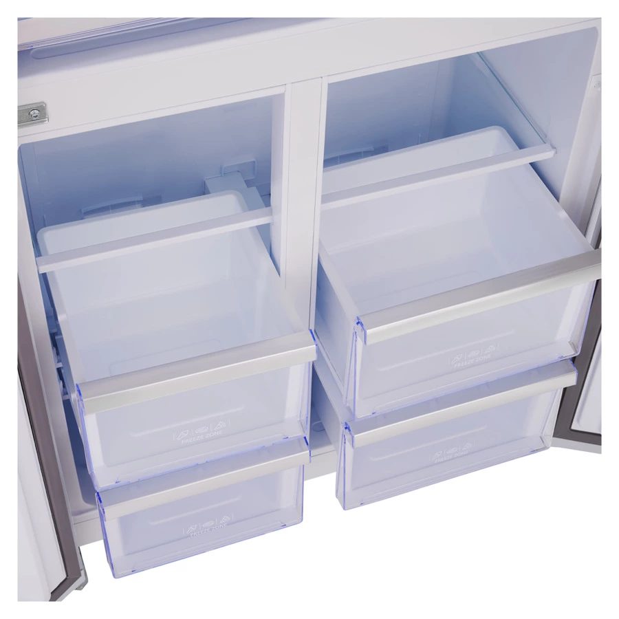 Холодильник двухкамерный TESLER RCD-482I WHITE GLASS 417 л, 83,6х63,6х183 см, класс А+, белый