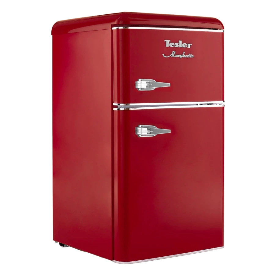 Холодильник двухкамерный TESLER RT-97 RED 90 л, 48,6х52х88,9 см, класс А+, красный