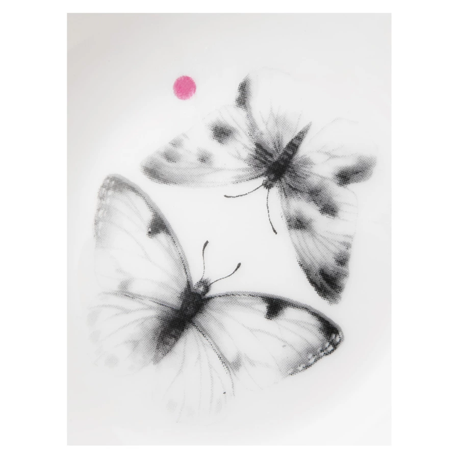 Сервиз столовый Shirokov Скетчбук Бабочки на 4 персоны, 16 предметов, фарфор костяной,  п/к