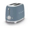 Тостер на 2 ломтика SMEG TSF01SBMEU, 950 Вт, синий шторм матовый