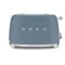 Тостер на 2 ломтика SMEG TSF01SBMEU, 950 Вт, синий шторм матовый
