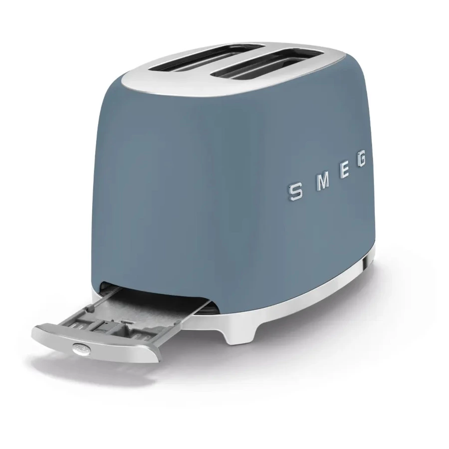 Тостер на 2 ломтика SMEG TSF01SBMEU, 950 Вт, синий шторм матовый