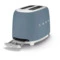 Тостер на 2 ломтика SMEG TSF01SBMEU, 950 Вт, синий шторм матовый