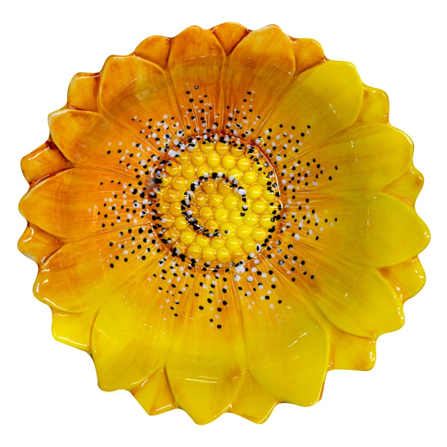 Салатник 3D Edelweiss Маргаритка 26х26х8см, керамика, желтый