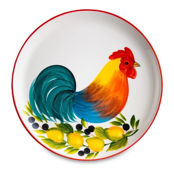 Блюдо Edelweiss Петухи 31 см, керамика