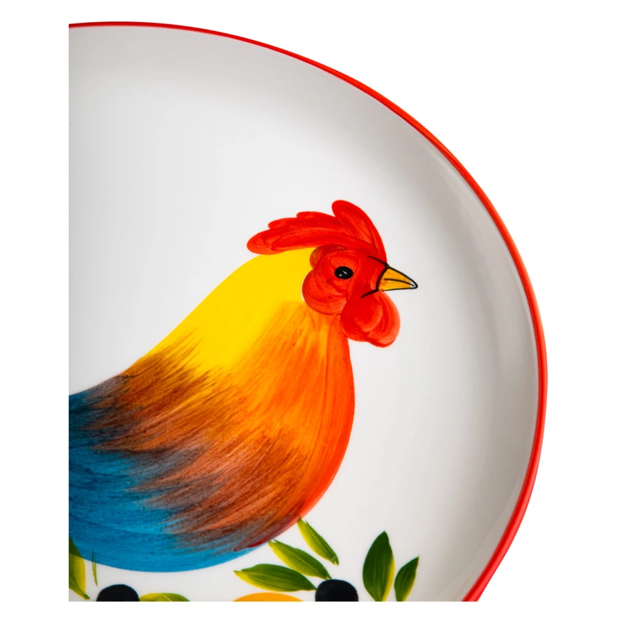 Блюдо Edelweiss Петухи 31 см, керамика